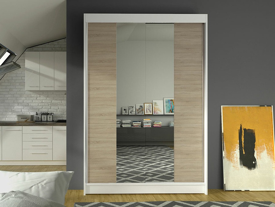 Шкаф Closico 148 (Белый + Сонома Дуб)