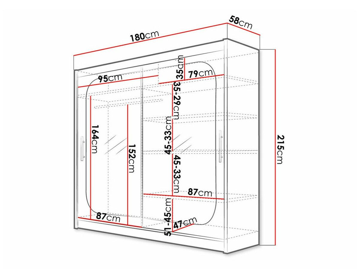 Skapis Closico 108 (Balts)