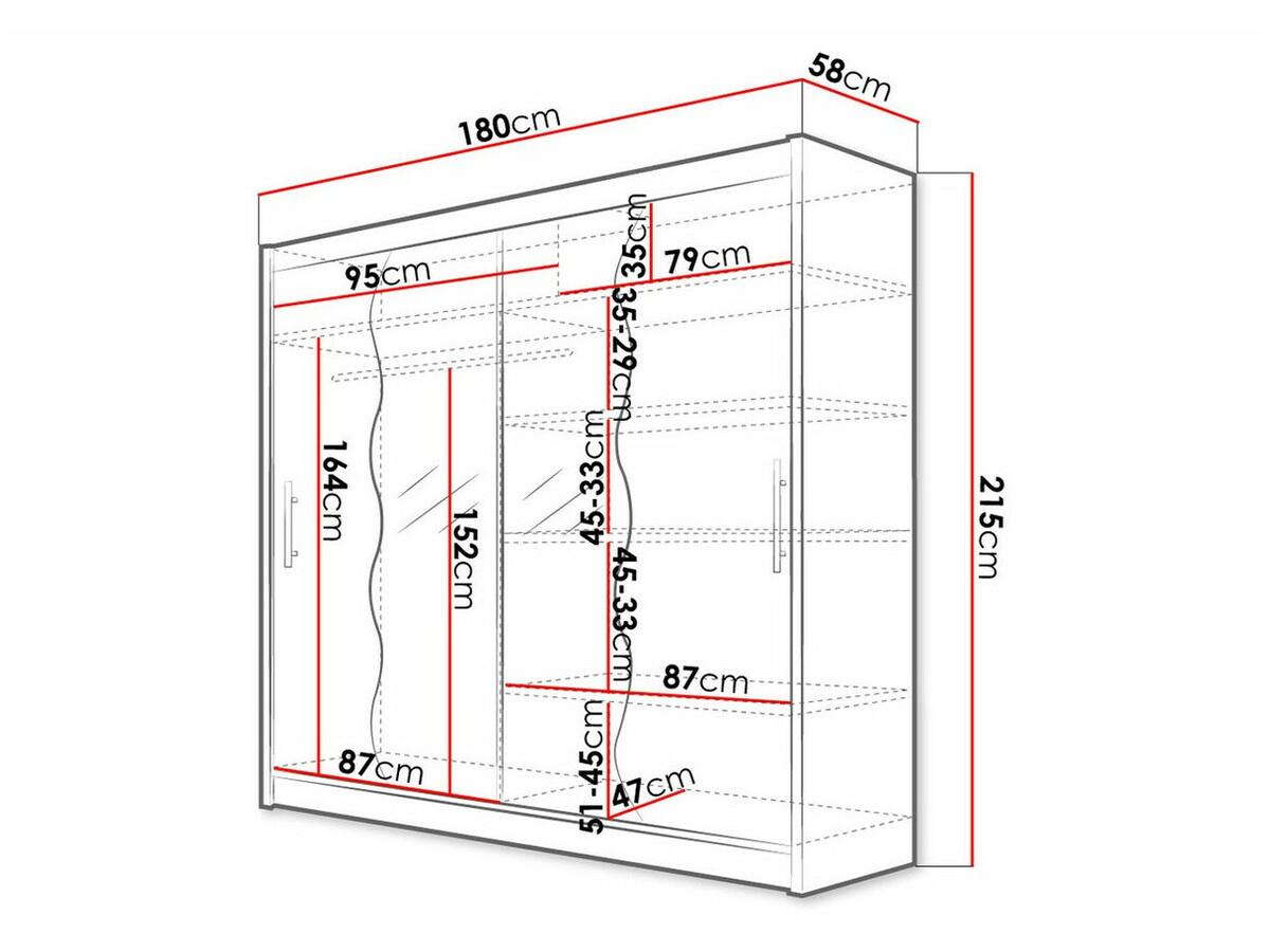 Skapis Closico 125 (Balts)