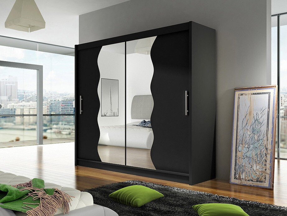 Skapis Closico 125 (Melns)