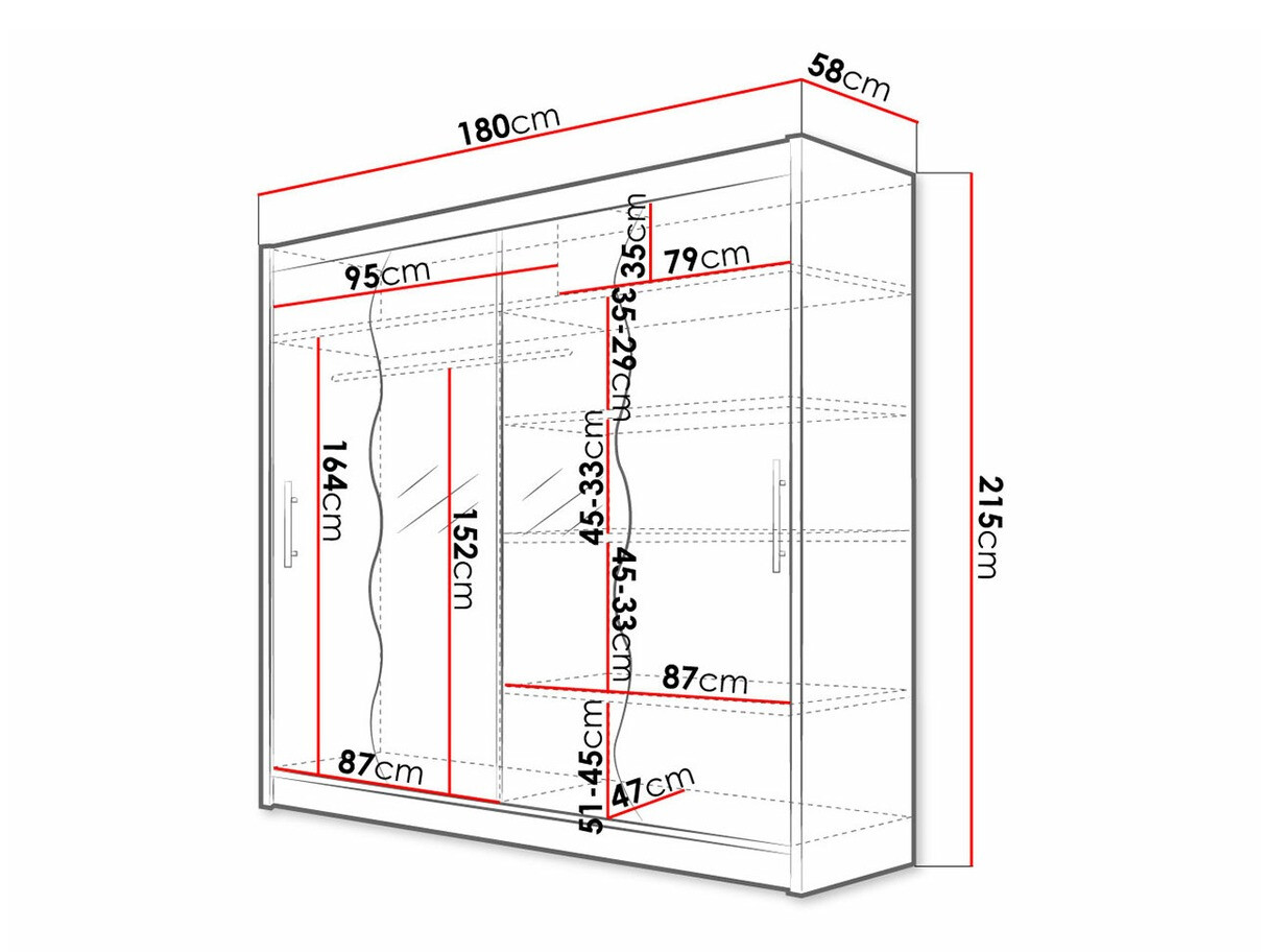 Skapis Closico Pallor X (Melns)