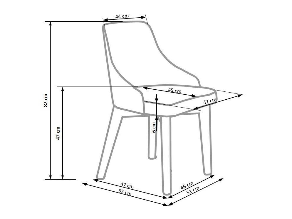 Стул Houston 577 (Серый + Белый)