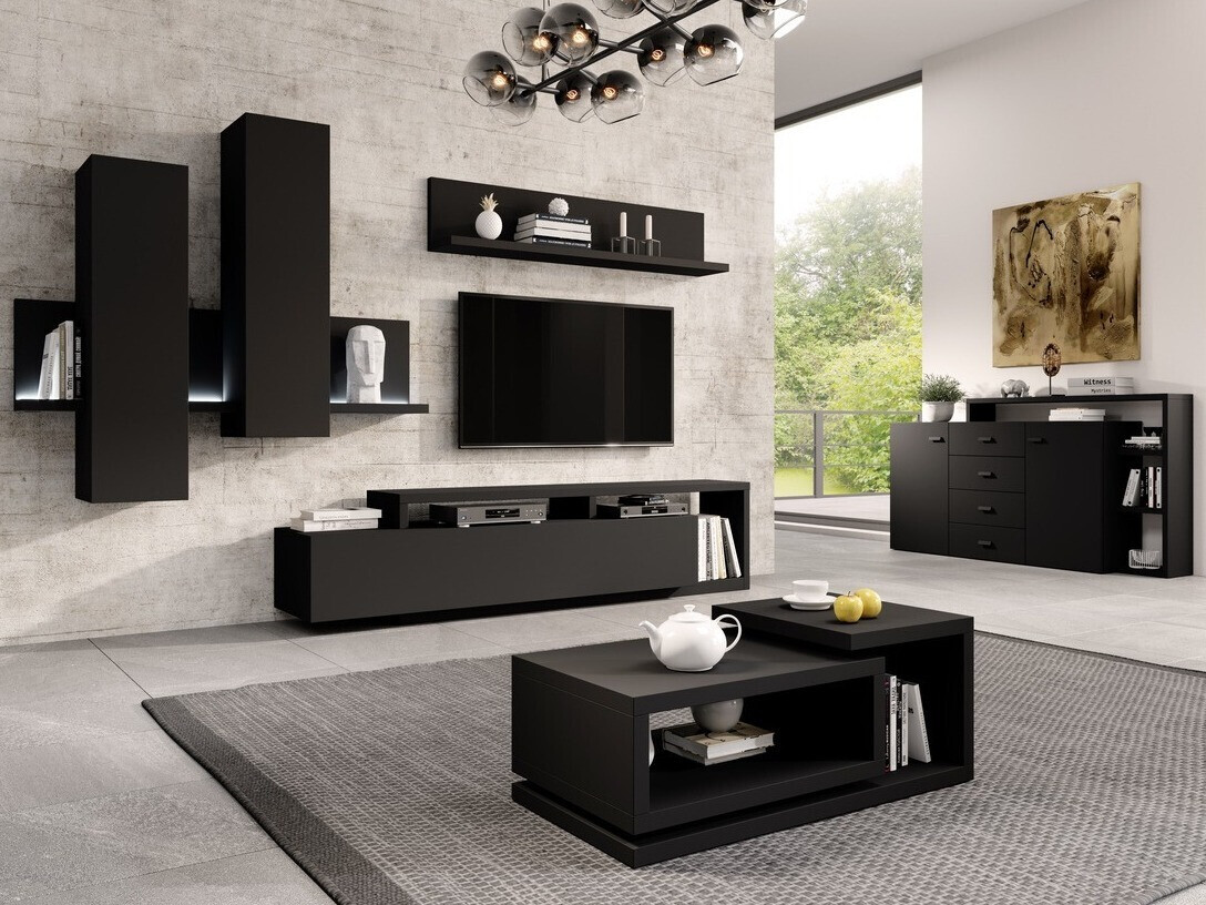Набор для гостиной Lutiva 100 (Матовый черный)