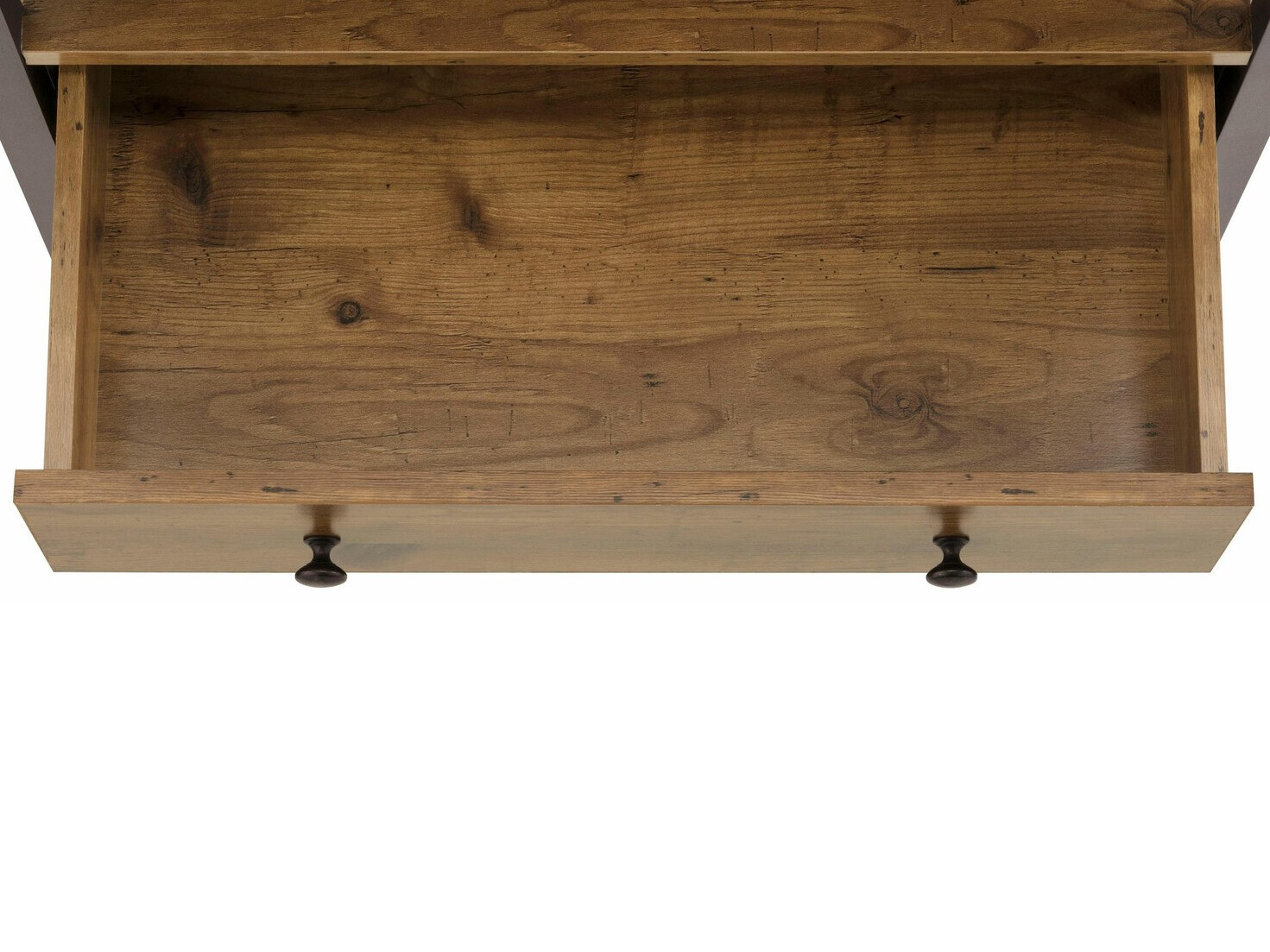 Полка для ванной Larnovo 111 (Темный дуб + Чёрный)