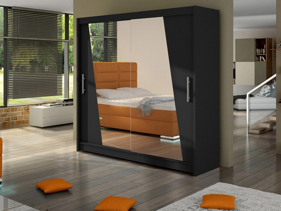 Skapis Closico 144 (Melns)