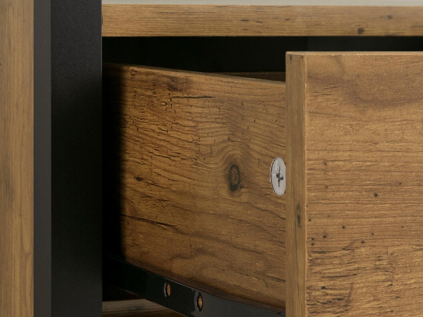 Vannas istabas plaukts Larnovo 111 (Tumšs ozols + Melns)