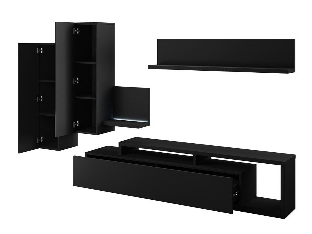 Viesistabas komplekts Lutiva 100 (Matēts melns)