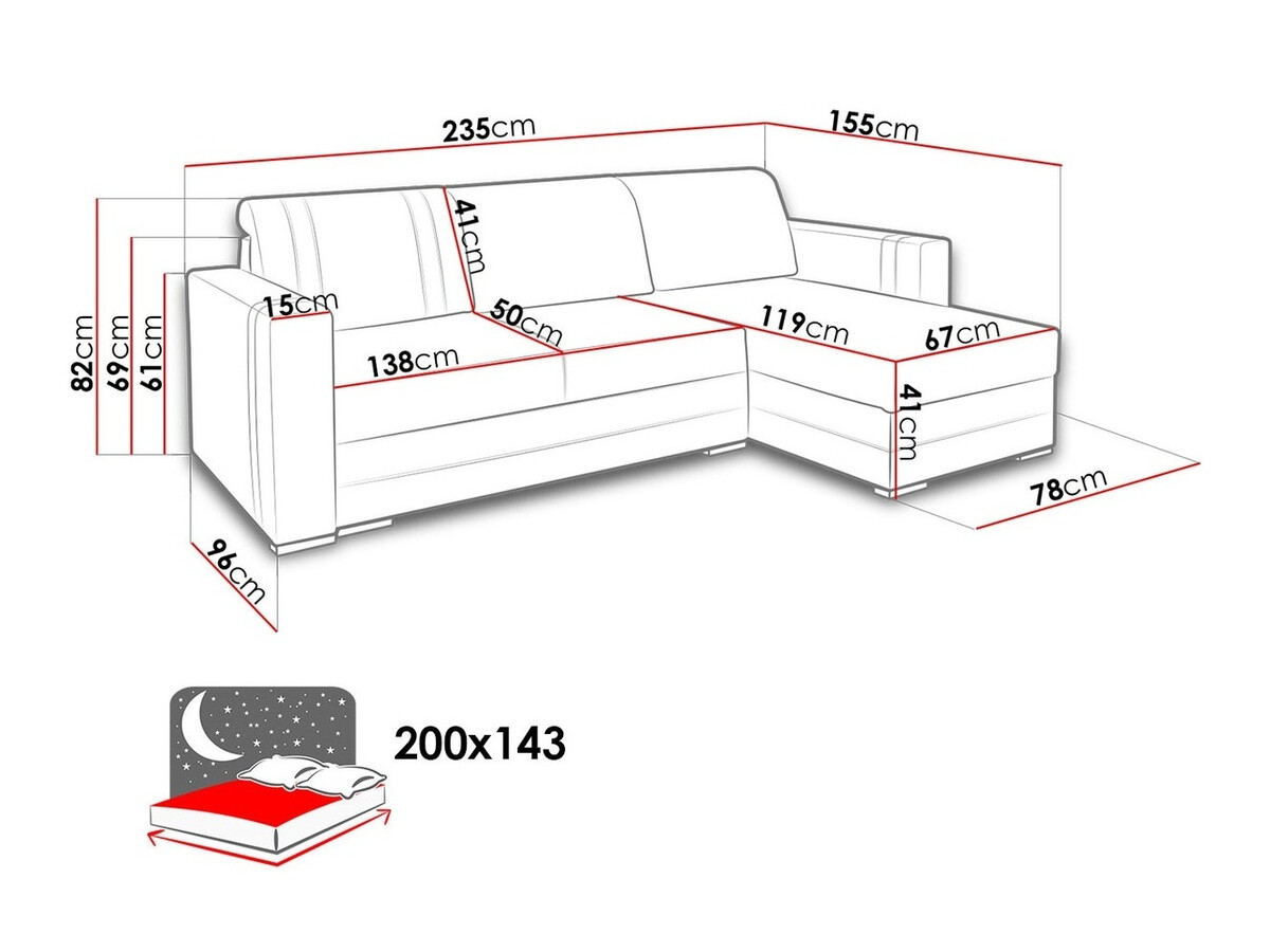 Stūra dīvāns Edinburg 101 (Inari 91 + Cayenne 1114)