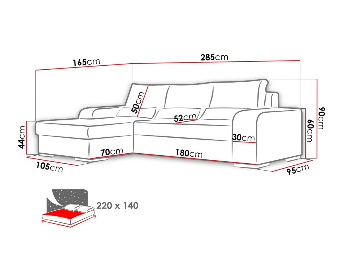 Stūra dīvāns Kingsport 103