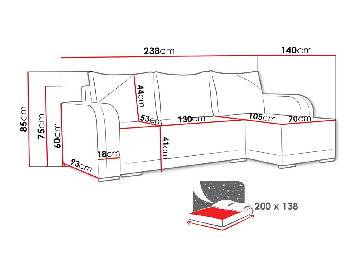 Stūra dīvāns Boulder 102 (Twist 18 + Twist 12)