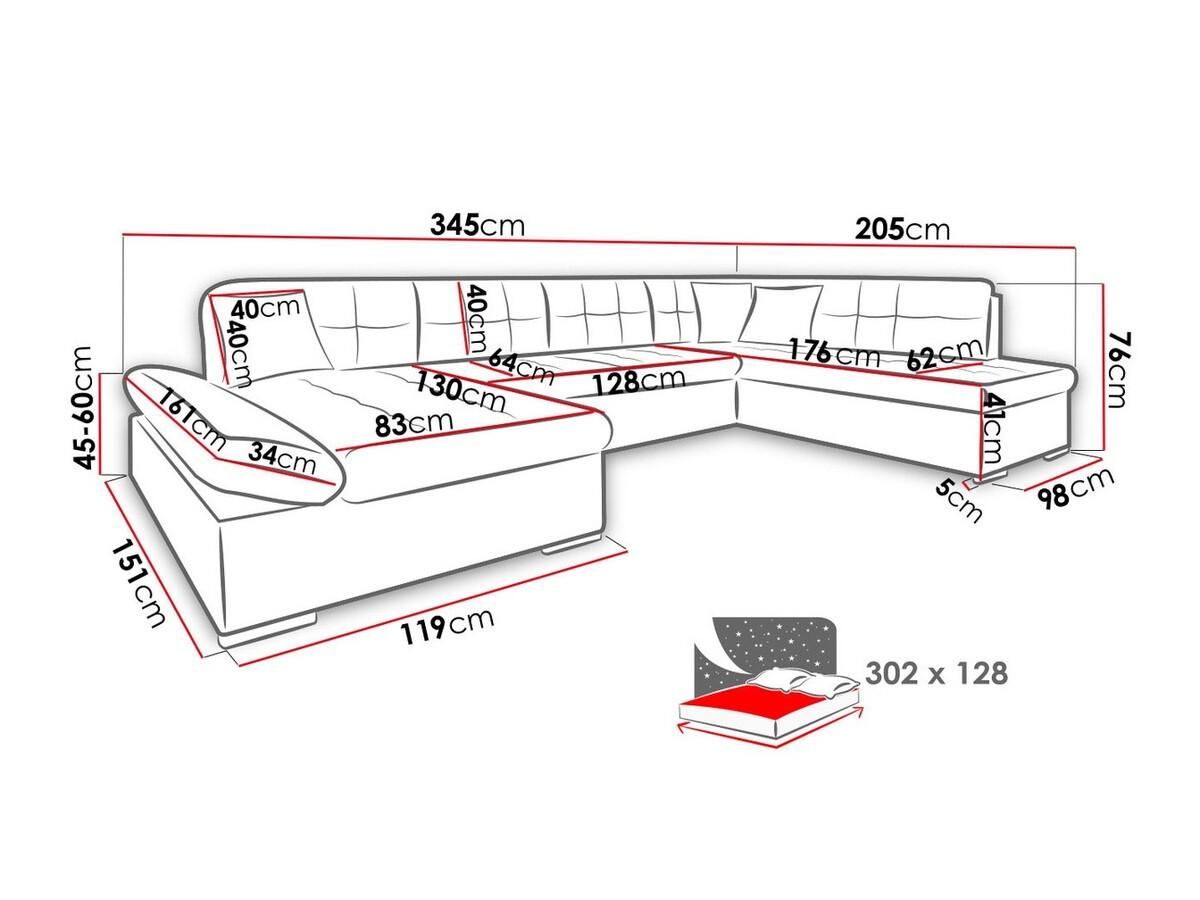 Stūra dīvāns Comfivo 173 (Otusso 14 + Sorriso 04)