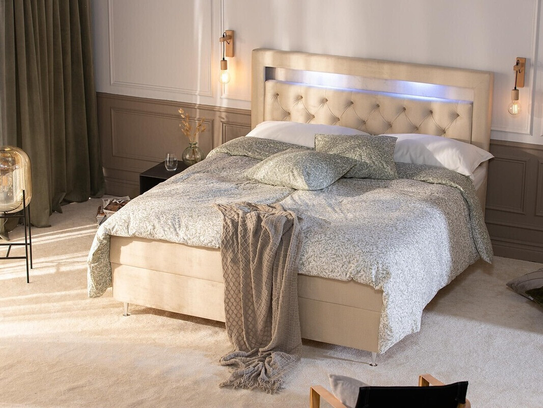 Континентальная кровать Seattle 137 (Бежевый)