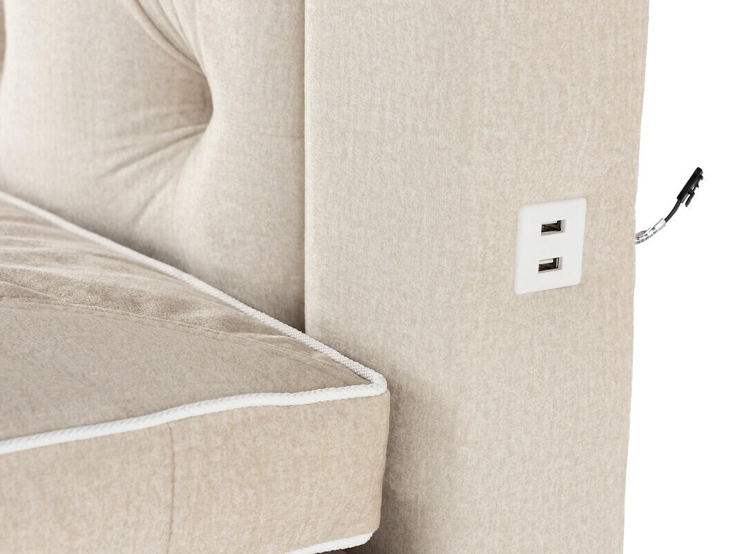 Континентальная кровать Seattle 137 (Бежевый)