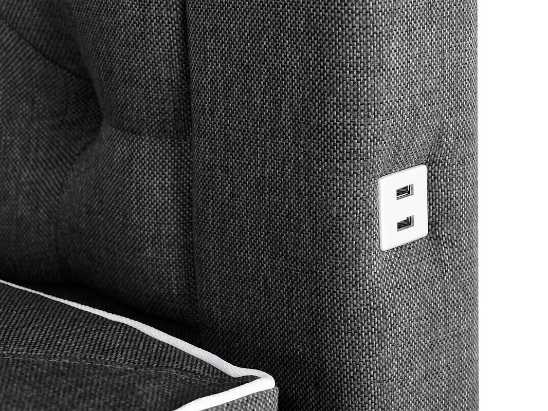 Континентальная кровать Seattle 137 (Чёрный)