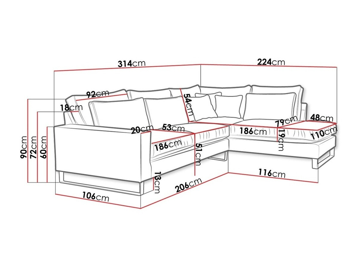 Stūra dīvāns Kingsport 111 (Kronos 22)