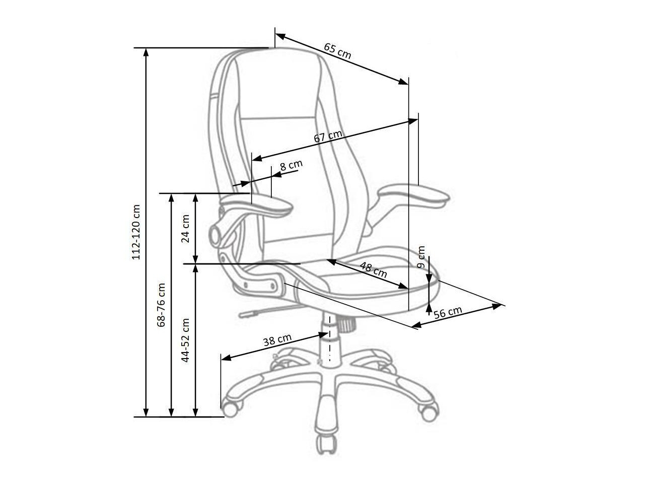 Офисный стул Houston 569 (Чёрный + Белый)