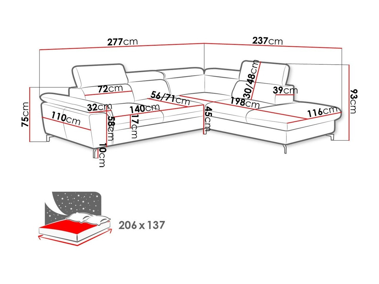 Stūra dīvāns Lincoln 155 (Vogue 02)