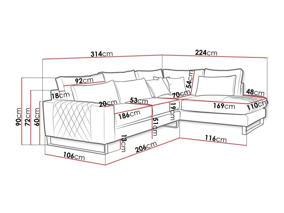 Угловой диван Kingsport 112 (Zaria 4)