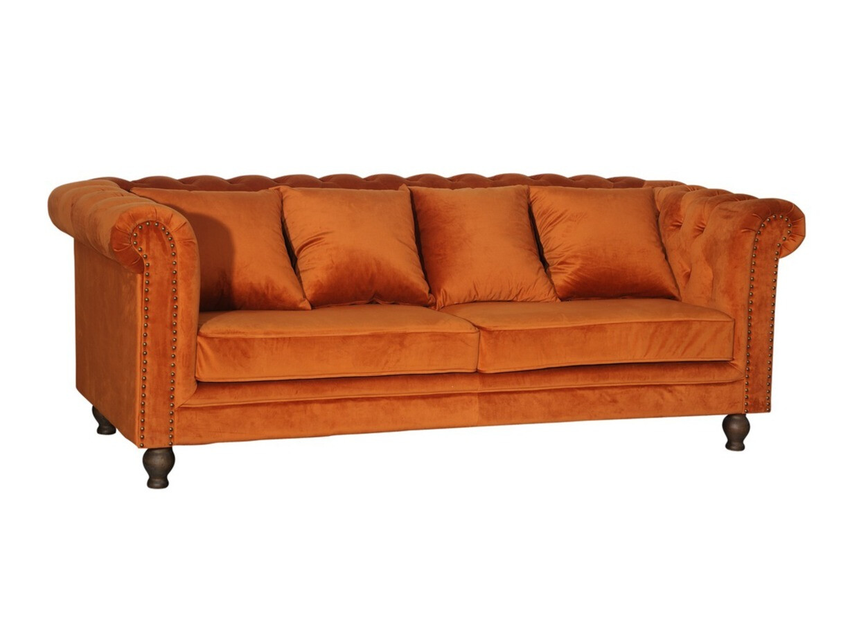 Chesterfield dīvāns Dallas 255 (Oranžs)