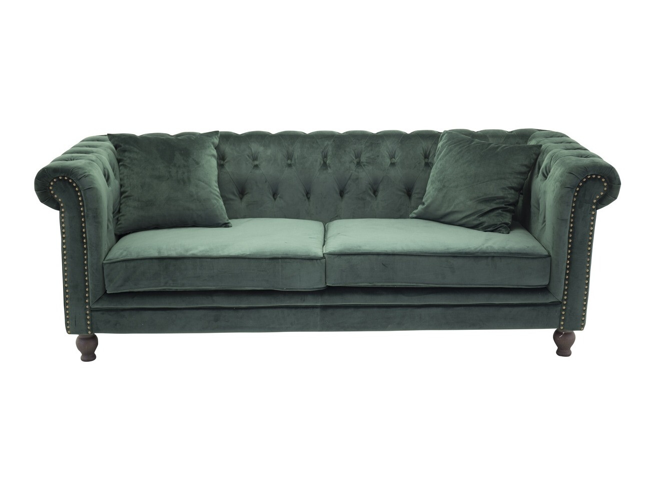 Chesterfield dīvāns Dallas 255 (Zaļš)