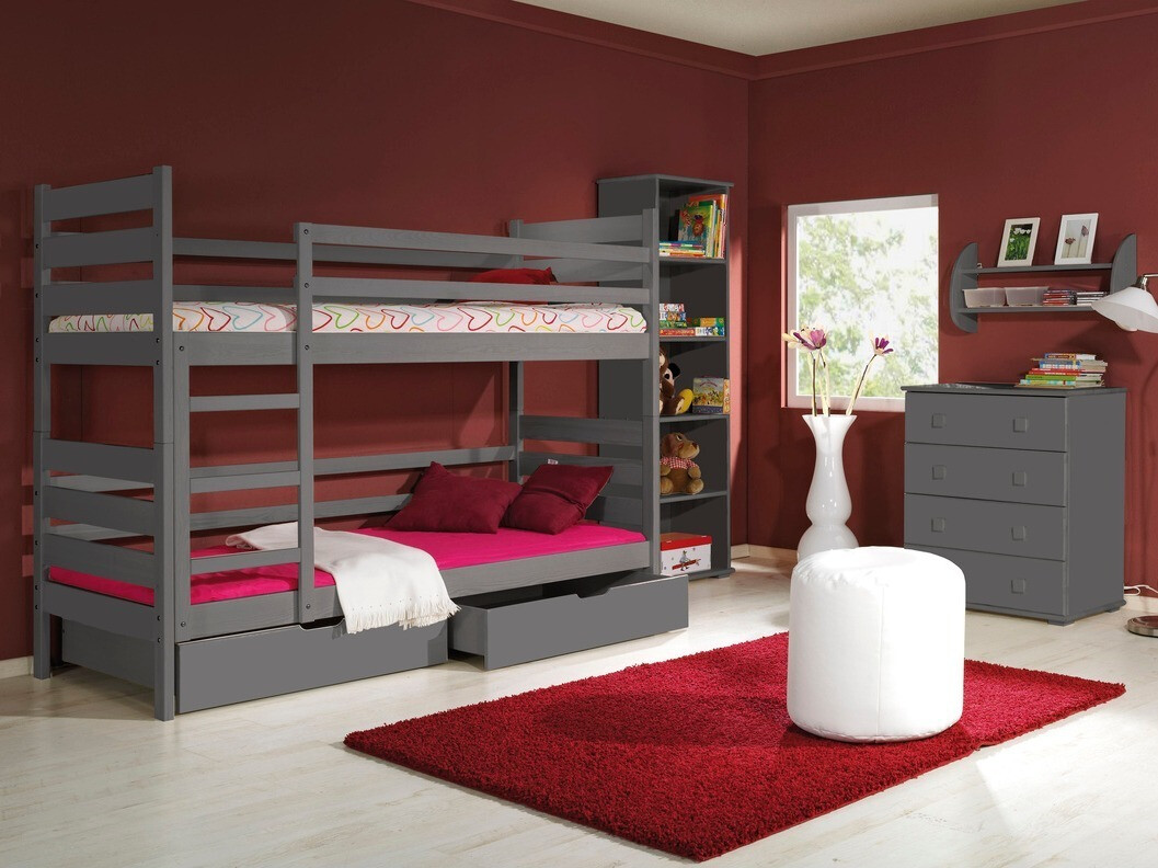 Divstāvu gulta Ogden 100 (Antracīts)