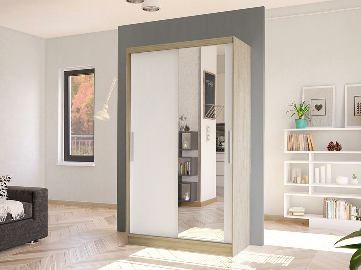 Skapis Closico 164 (Sonomas ozols + Balts)