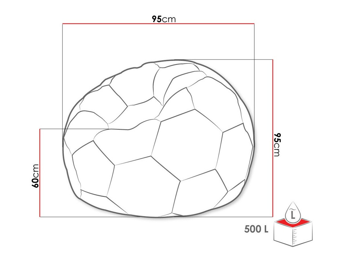 Кресло-мешок Comfivo 287 (Белый + Чёрный)