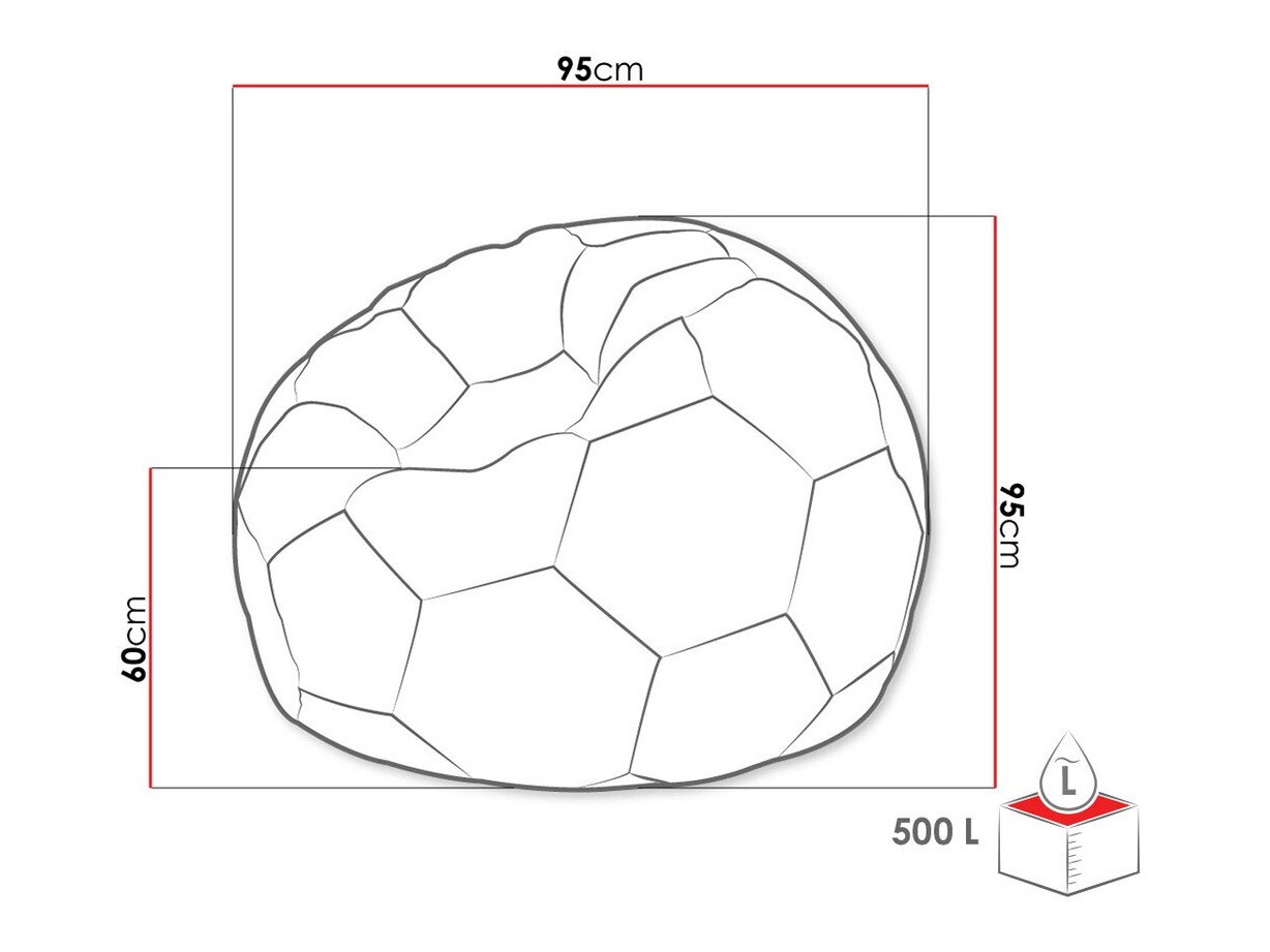 Кресло-мешок Comfivo 287 (Серый + Белый)