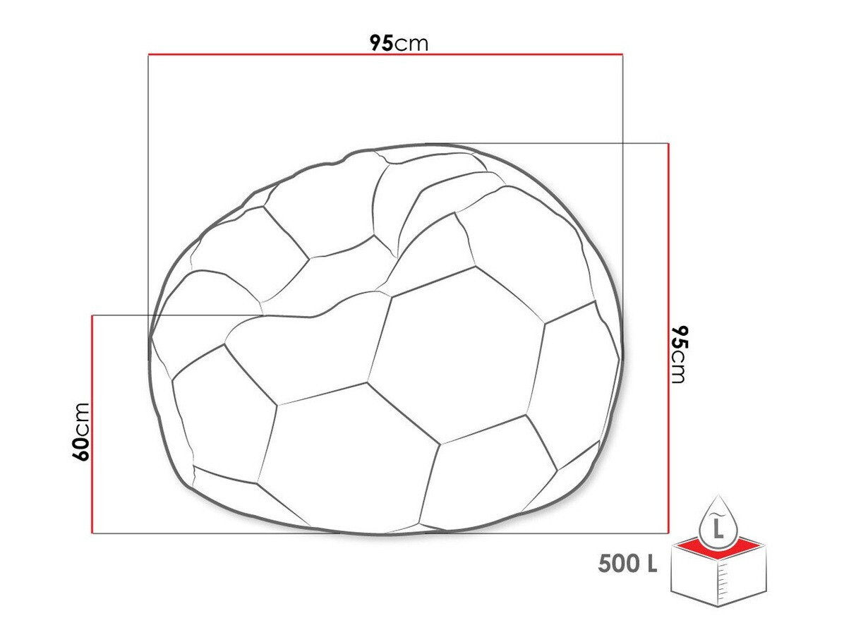 Кресло-мешок Comfivo 287 (Синий + Белый)
