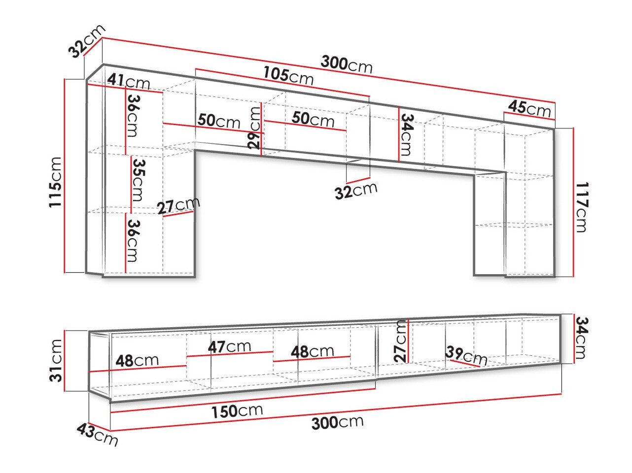 Viesistabas komplekts Tivdalu 135 (Melns + Glancēts melns)