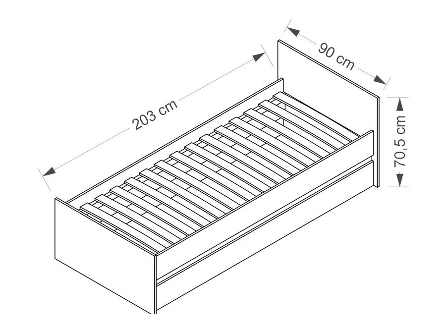 Кровать Cirdora 107 (Riviera дуб)