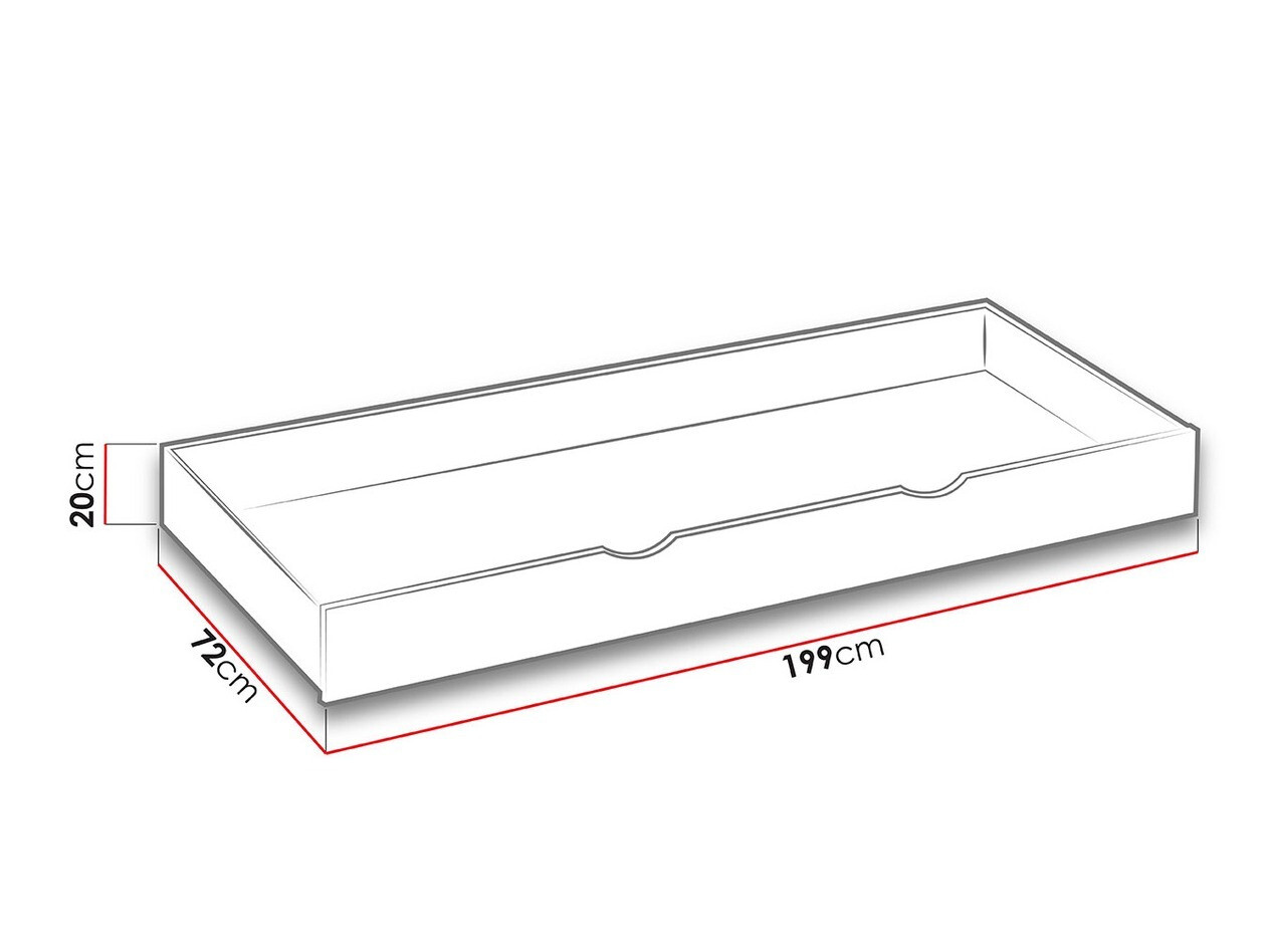 Кровать Levtala 112 (Антрацит + Белый)