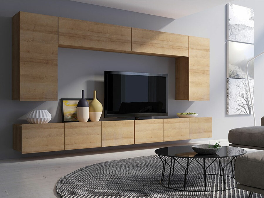 Viesistabas komplekts Tivdalu 135 (Zeltains ozols)