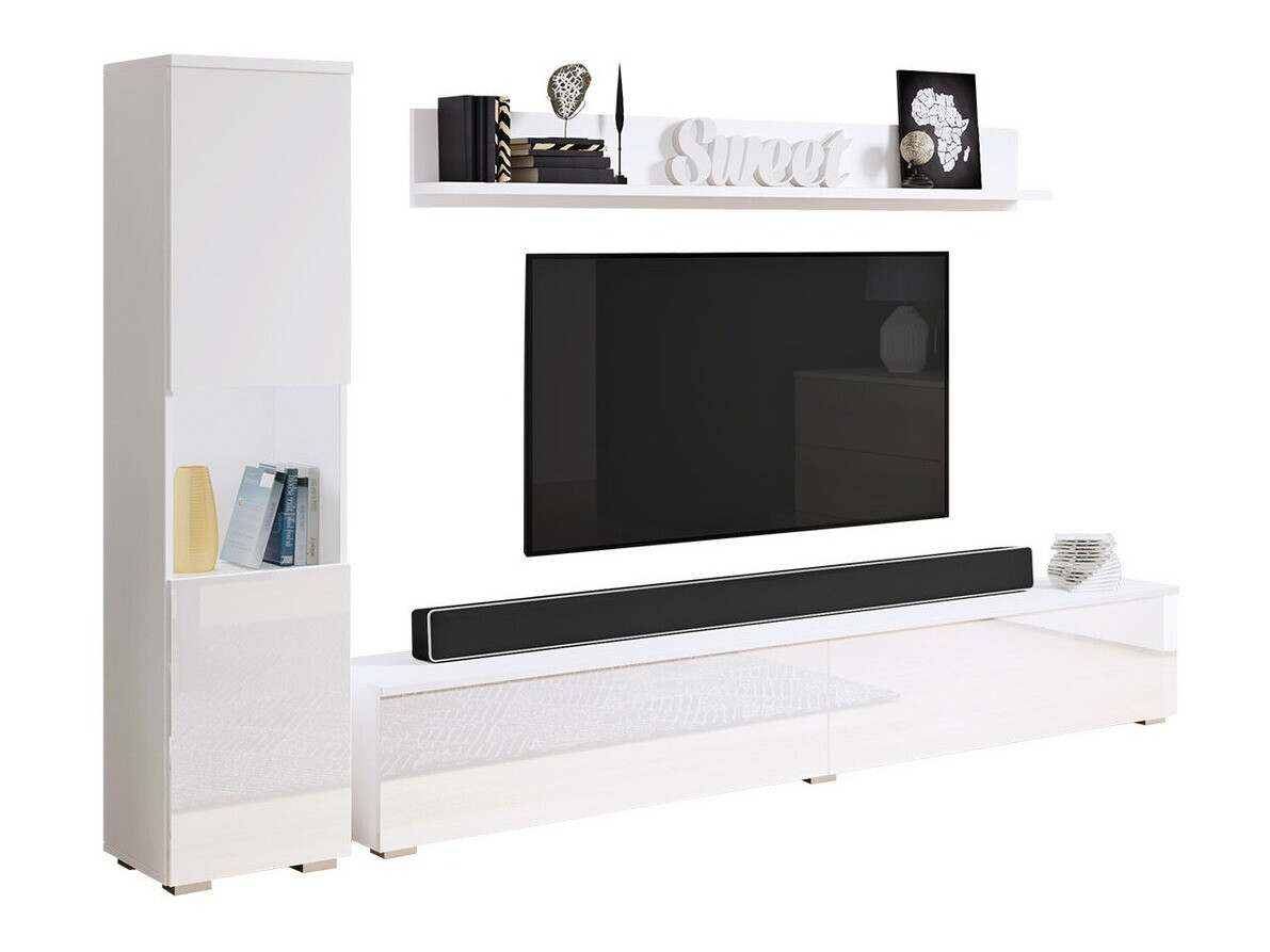 Набор для гостиной Sarasota 130 (Белый + Глянцевый белый)