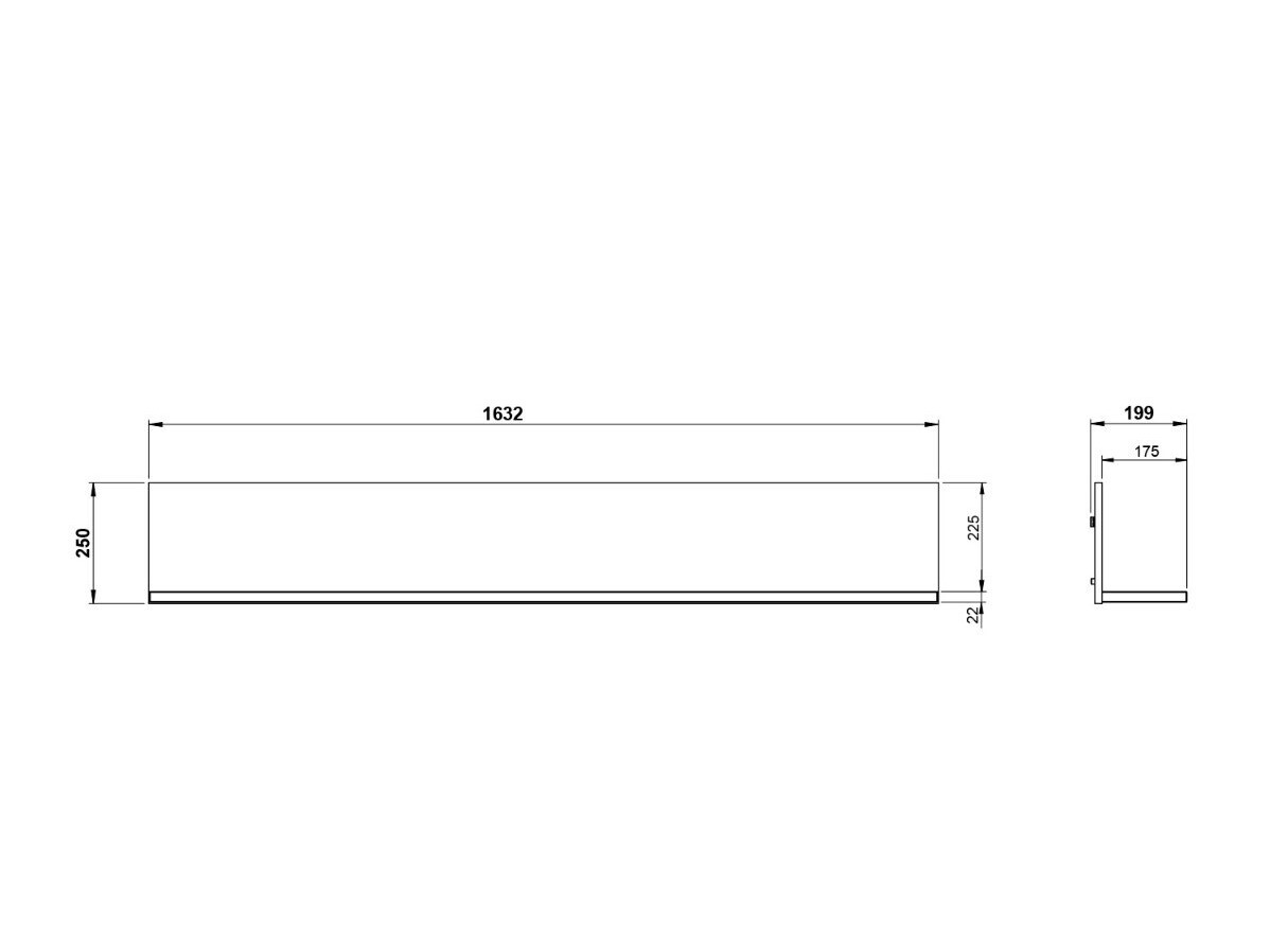 Настенная полка Revteno 101 (Графит + Navarra дуб)