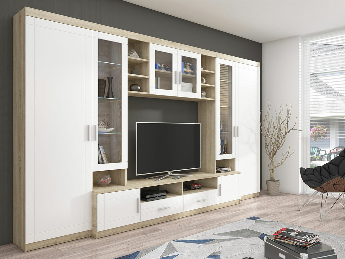 Viesistabas komplekts Tucson 108 (Sonomas ozols + Balts)