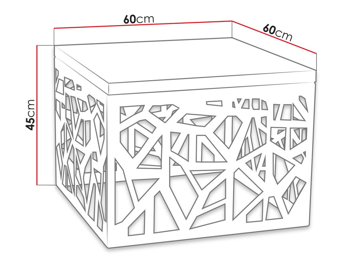 Kafijas galdiņš Germantown 102 (Matēts melns + Glancēts balts)