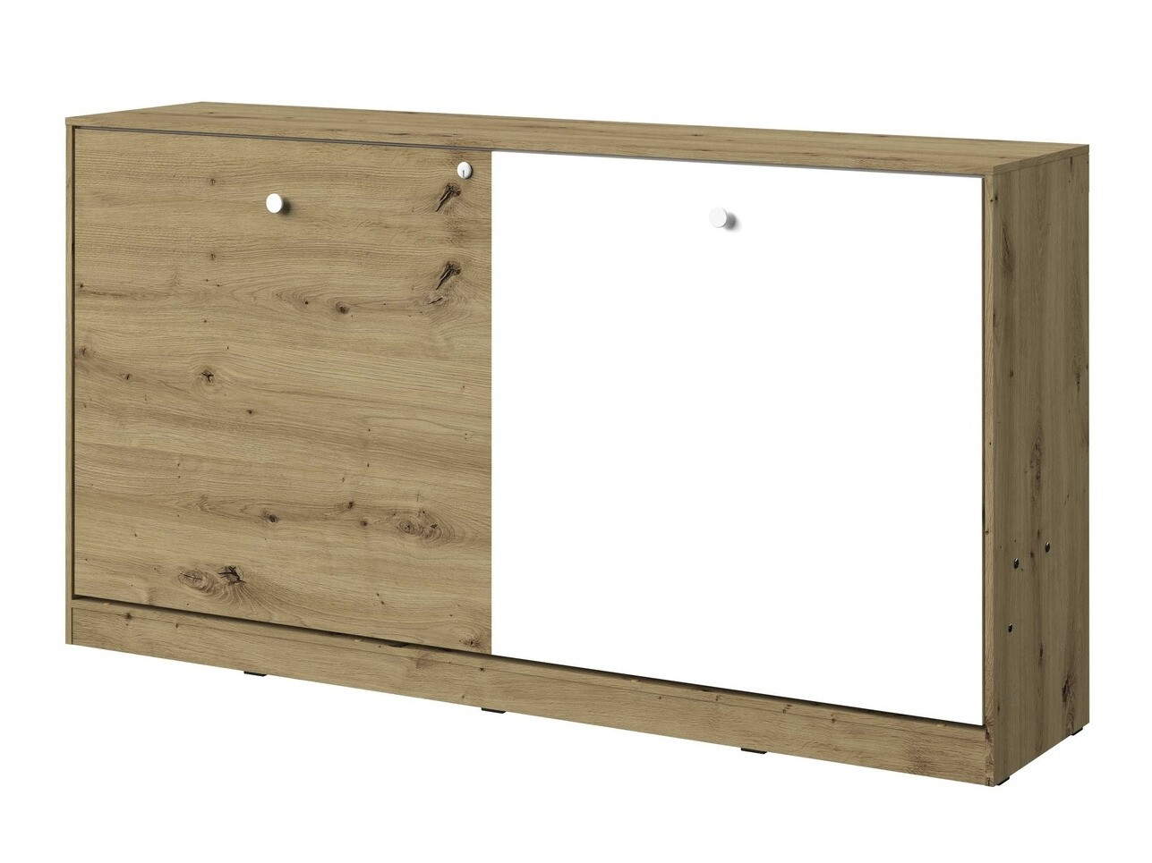 Настенная кровать Mirelbu 114 (Artisan дуб + Белый)