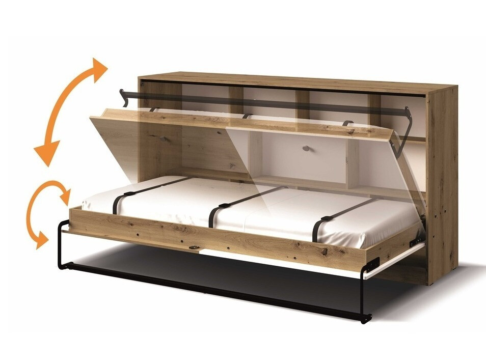 Sienas gulta Mirelbu 114 (Artisan ozols + Balts)