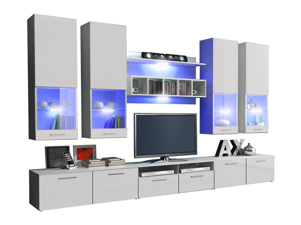 Набор для гостиной Nashville 107 (Белый + Глянцевый белый)