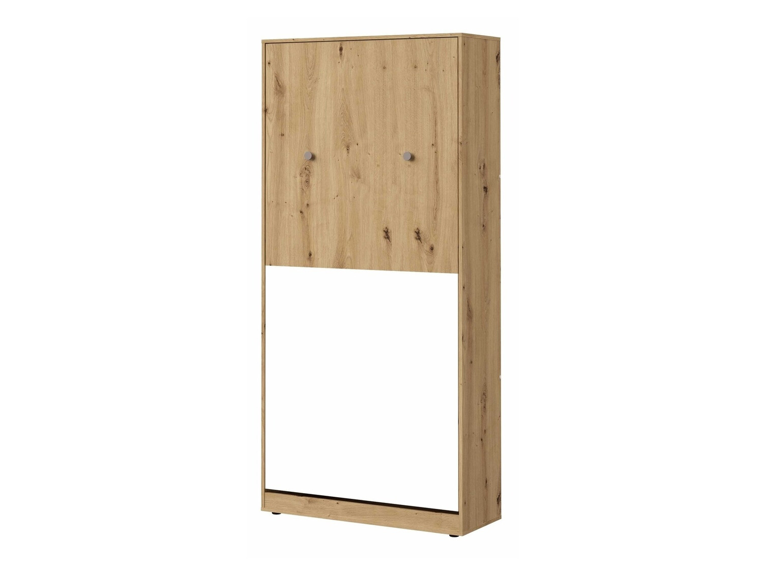 Настенная кровать Mirelbu 113 (Artisan дуб + Белый + Серый)