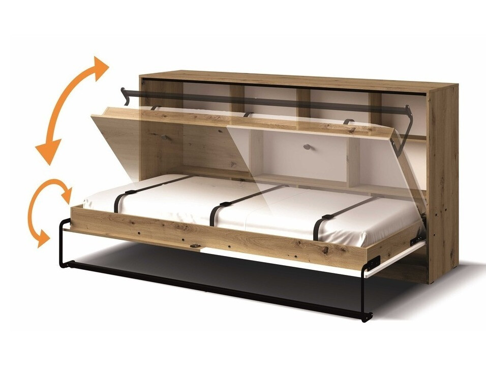 Sienas gulta Mirelbu 114 (Artisan ozols + Balts + Pelēks)