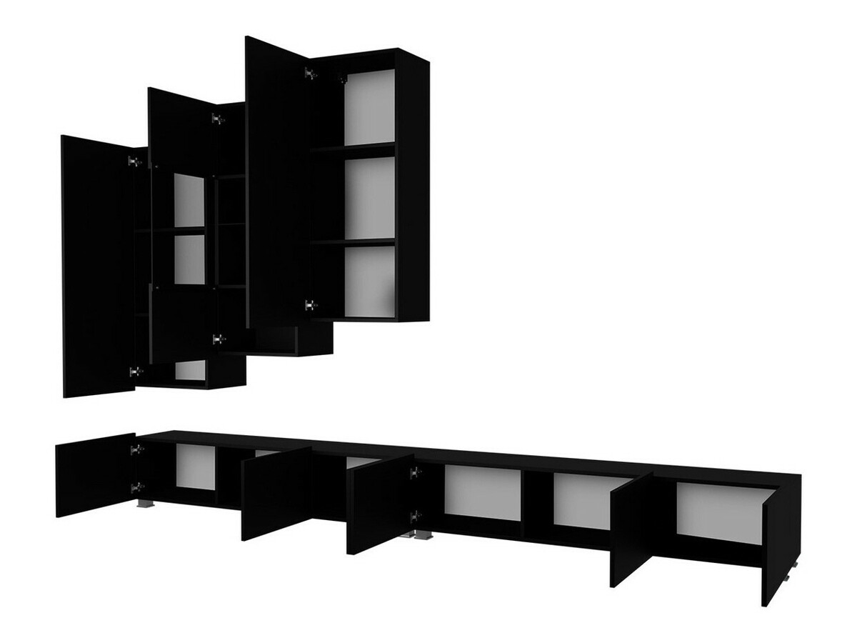 Viesistabas komplekts Tivdalu 133 (Balts + Glancēts balts)