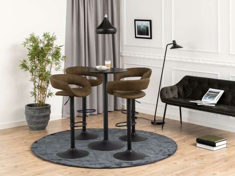 Низкий барный стул Norsica 280 (Коричневый + Чёрный)