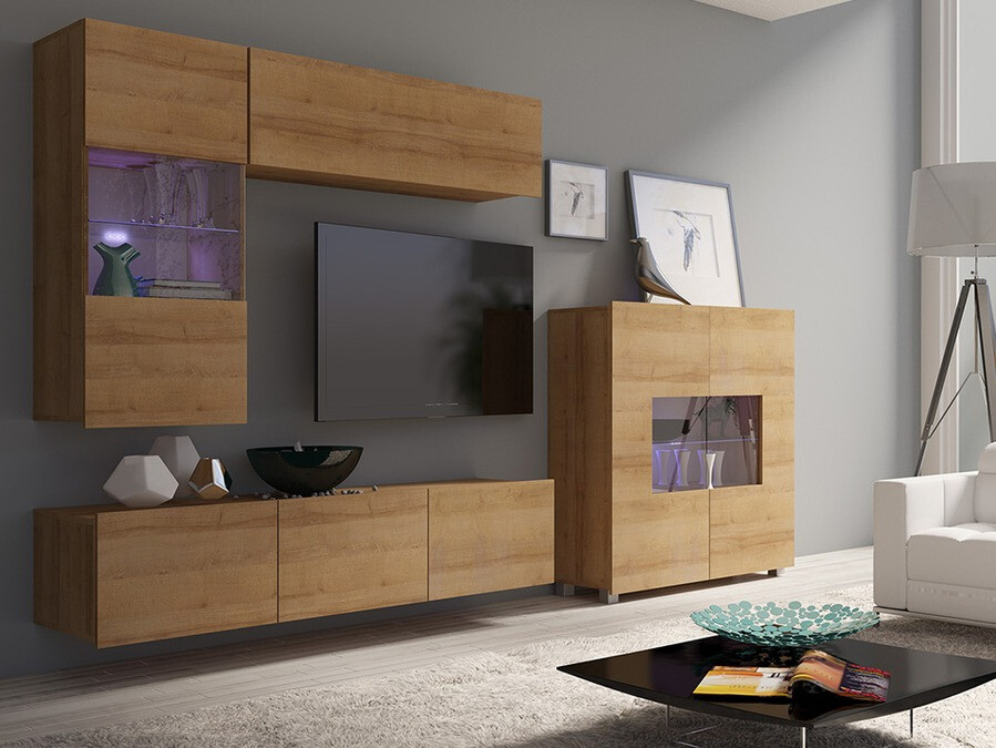 Viesistabas komplekts Tivdalu 107 (Zeltains ozols)