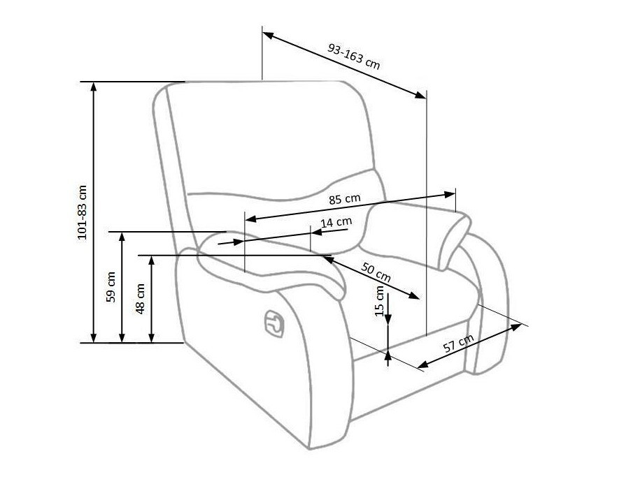 Krēsls reglainer Houston 564 (Brūns)