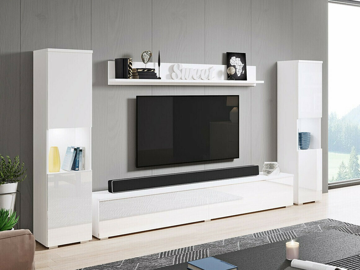 Набор для гостиной Sarasota 131 (Белый + Глянцевый белый)