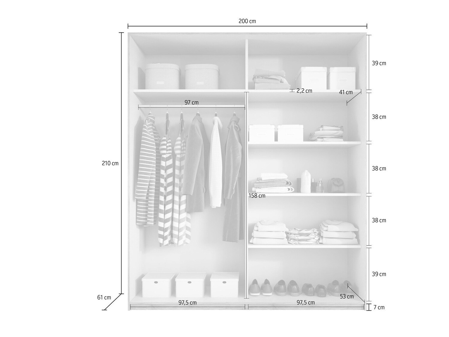 Skapis Levruvu 105 (Monastery ozols + Melns)