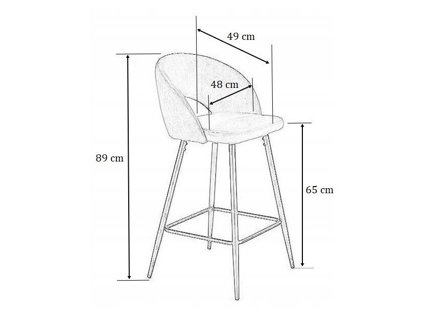 Низкий барный стул Houston 881 (Темно-зеленый + Чёрный)