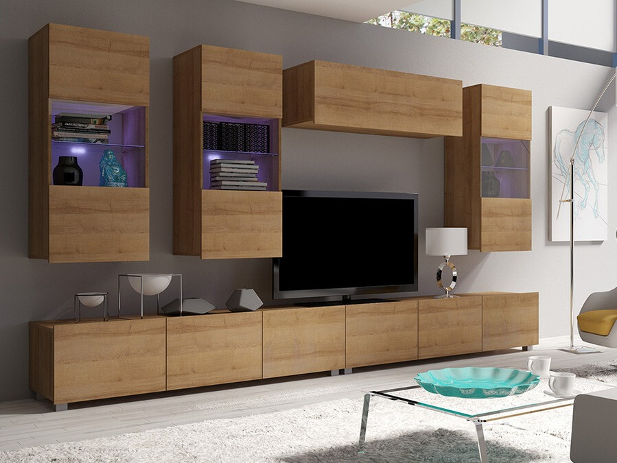 Viesistabas komplekts Tivdalu 121 (Zeltains ozols)